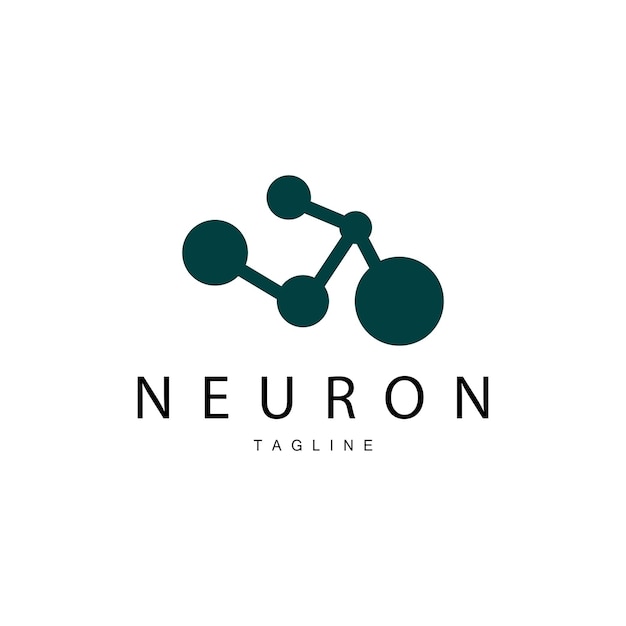 Neuron Logo Cel Dna Network Vector et technologie de particules Conception de modèle d'illustration simple