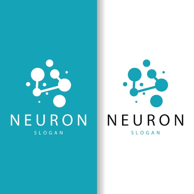 Neuron Logo Neuron Nerve ou algue vecteur abstrait Modèle de conception de molécule Illustration