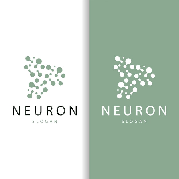Neuron Logo Neuron Nerve ou algue vecteur abstrait Modèle de conception de molécule Illustration
