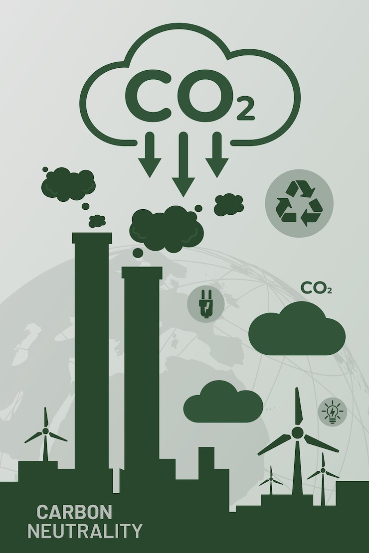 Vecteur neutralité carbone et concept de net zero blocs de bois et icône centrale du net vert