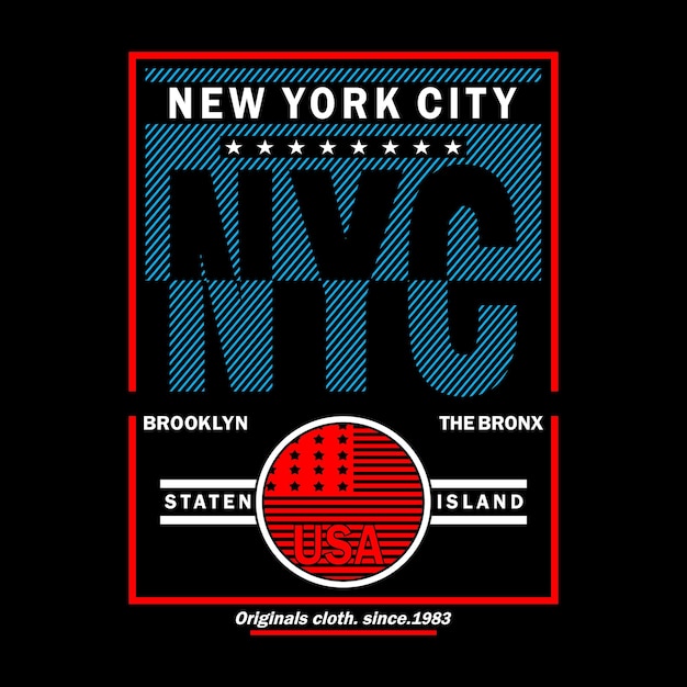 New York Slogan Typographie Graphique Pour Imprimer T Shirt Illustration Vector Art