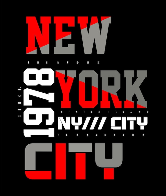New York Typographie Design Tshirt Impression Illustration Vectorielle