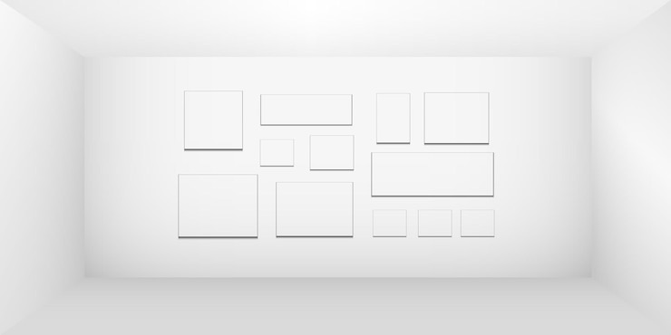 Vecteur niche de pièce vide blanche abstraite avec mur blanc plancher plafond côté sombre sans aucune texture boîte vue de dessus illustration 3d incolore modèle de boîte vierge