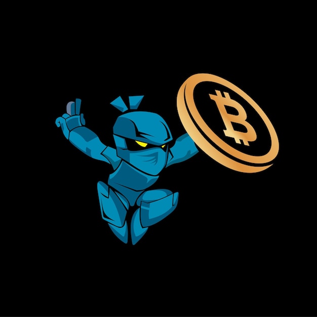 Ninja Avec Conception De Concept Bitcoin