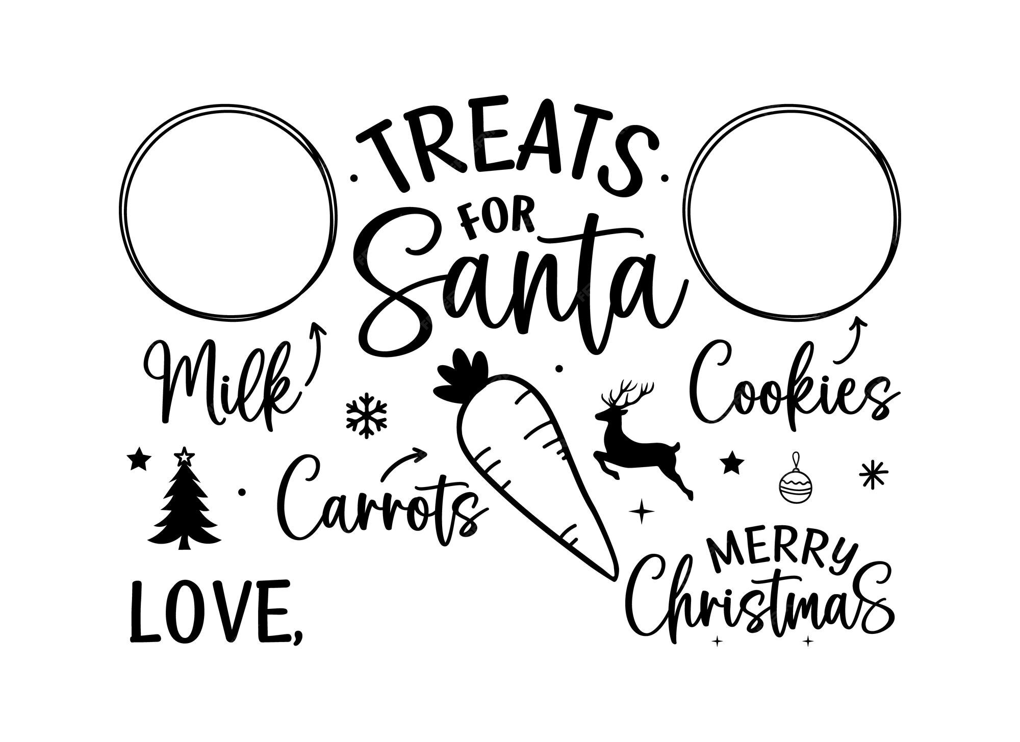 Noël Cher Père Noël Plaque Plateau Biscuits Lettrage Citations