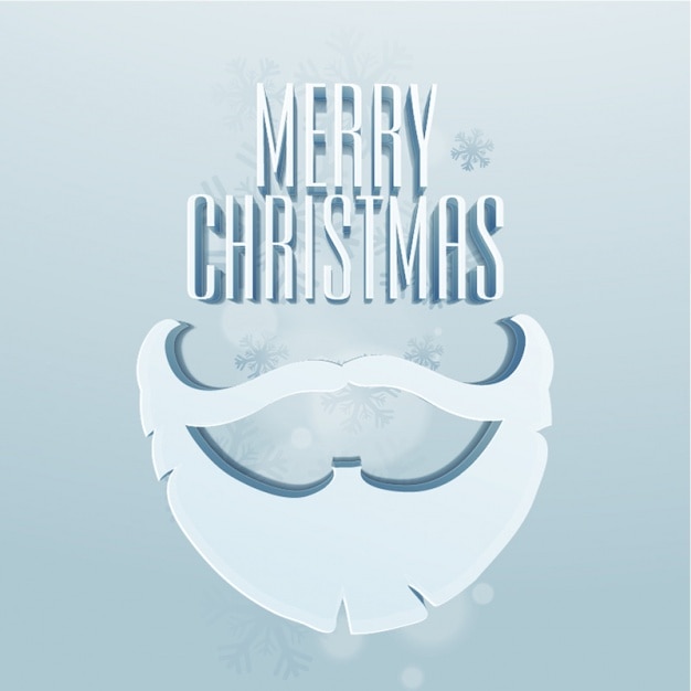 Vecteur noël fond gris avec la barbe de père