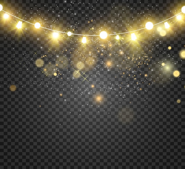 Noël lumineux belles lumières éléments de conception lumières brillantes pour la conception de la salutation de Noël