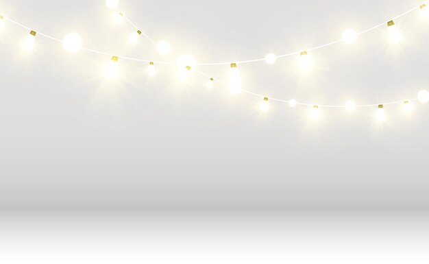 Noël lumineux belles lumières éléments de conception des lumières lumineuses pour la conception de la carte de vœux de Noël