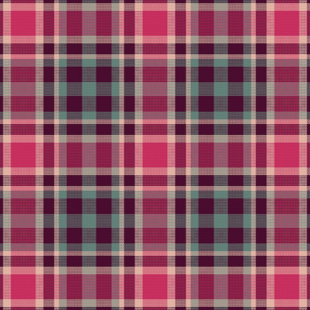 Noël Sans Couture Tricot Tartan à Carreaux De Fond. Illustration Vectorielle.