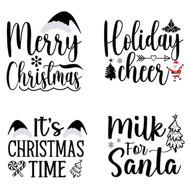 Noël Svg Citations Typographie Tshirt Design