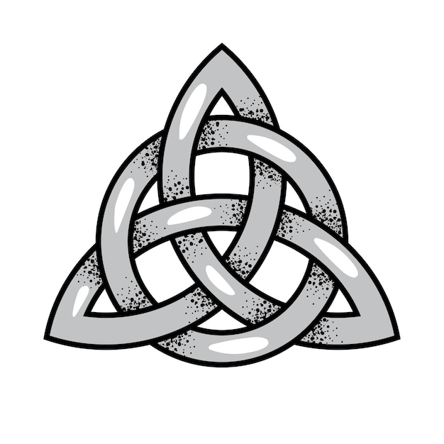 Vecteur le nœud de la trinité celtique, la triquetra, le symbole de l'infini vectoriel