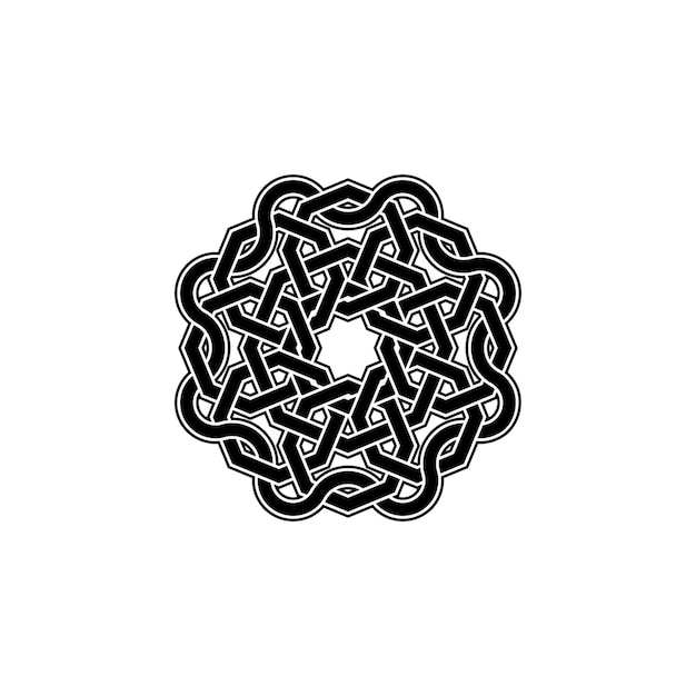 Noeuds celtiques Tatouage irlandais ancien stylisé Motifs géométriques Illustrations celtiques vectorielles récentes