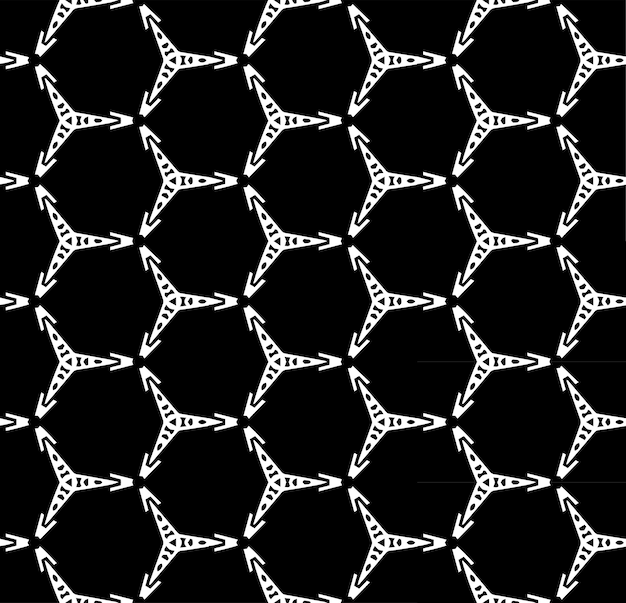 Noir Et Blanc Motif Abstrait Sans Couture Fond Et Toile De Fond Niveaux De Gris Conception Ornementale Ornements En Mosaïque Illustration Graphique Vectorielle Eps10