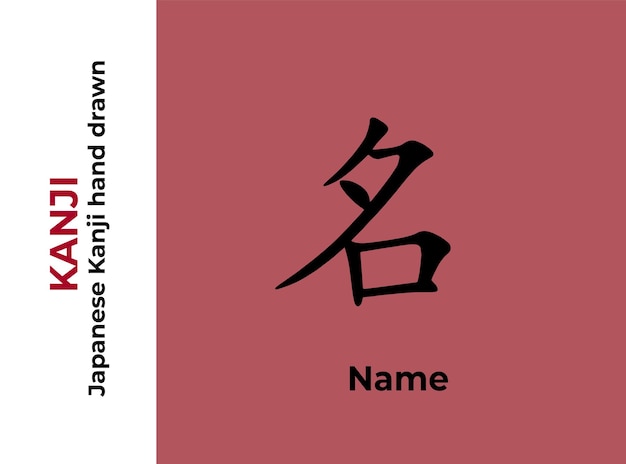 Vecteur nom des lettres japonaises kanji