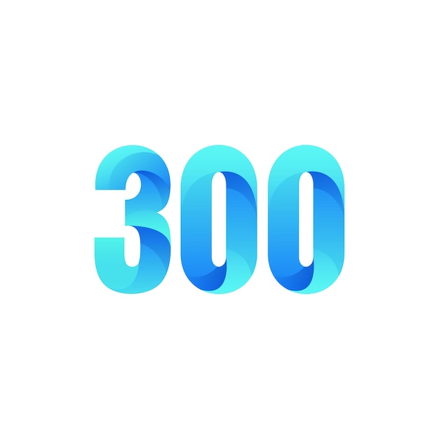 nombre initial de gradient coloré 300