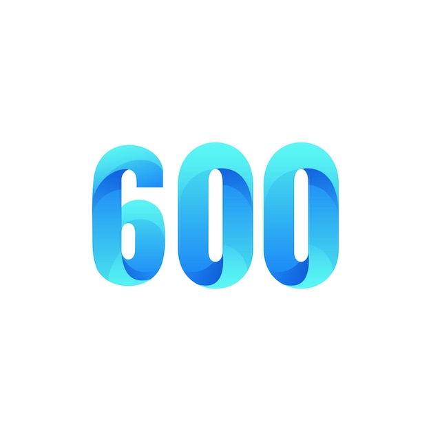 nombre initial de gradient coloré 600