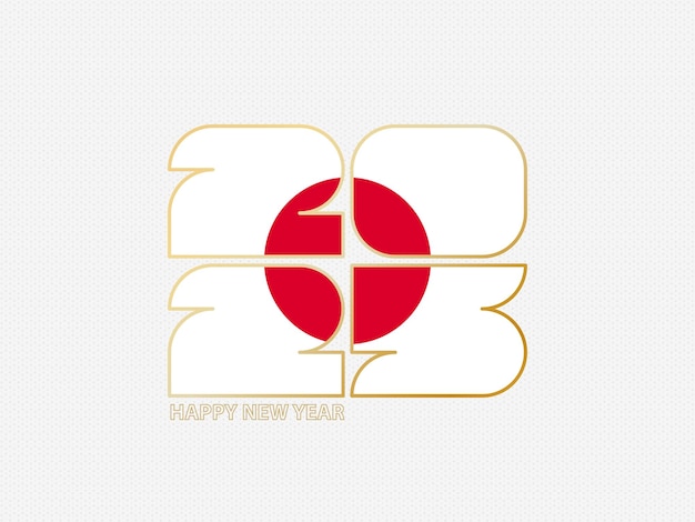 Nombres abstraits 2025 avec le drapeau du Japon