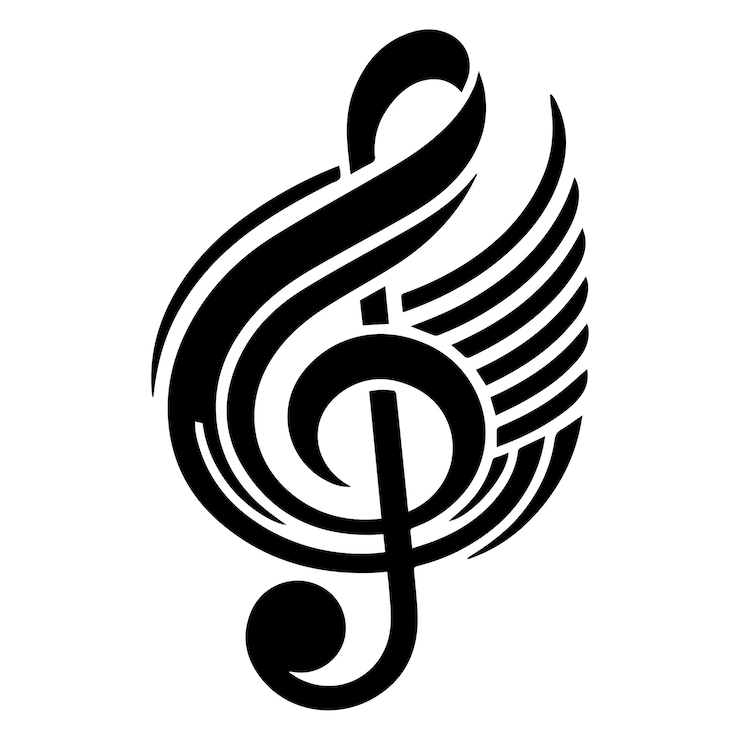 Vecteur nota musicale clé de sol