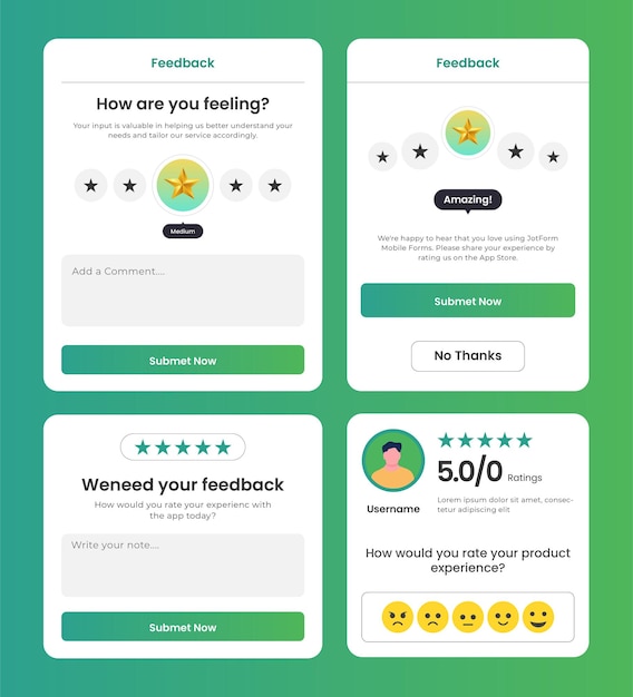 Notation d'étoiles du site Web et des applications mobiles Notation de rétroaction Conception et émotion Notation de satisfaction de la clientèle