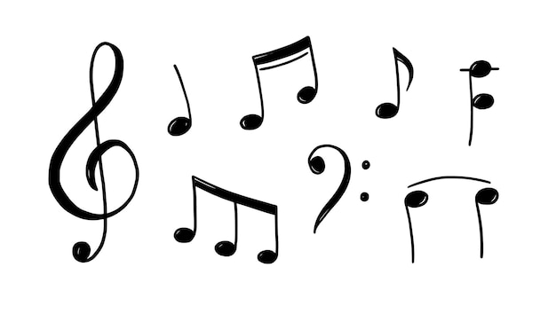 Note de musique doodle style dessiné