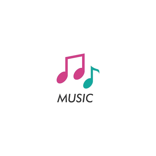 Note De Musique Logo Vector Icon Illustration