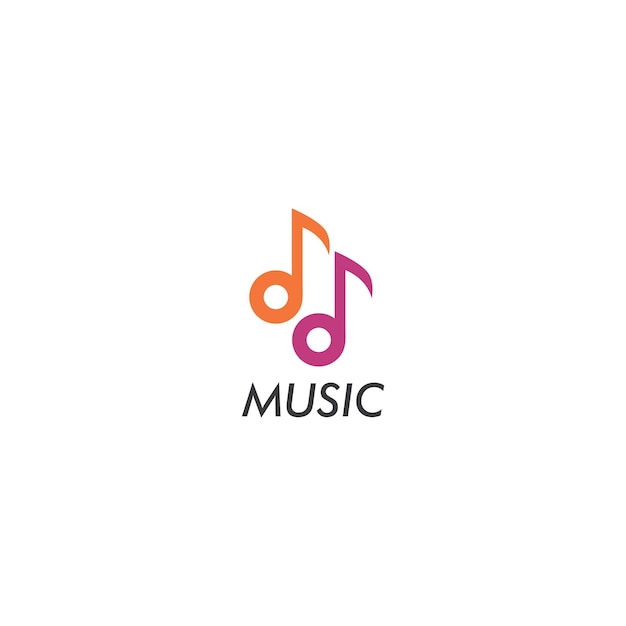 Note De Musique Logo Vector Icon Illustration