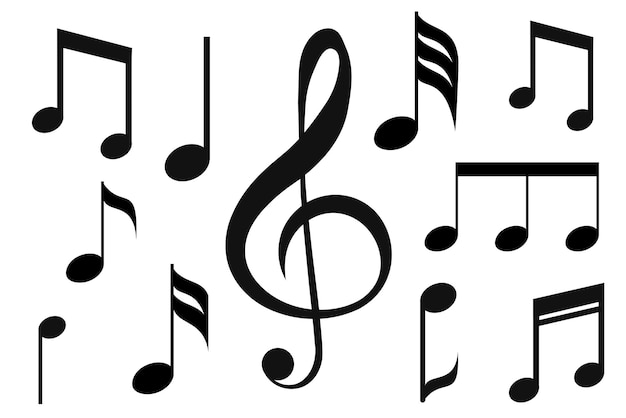 Notes musicales Image des notes et de la clé aiguë un symbole du rythme musical et de la créativité