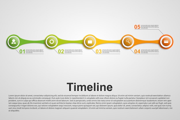 Vecteur notion de chronologie infographie.