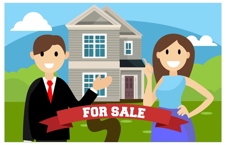 Vecteur notion de vecteur de vente à domicile