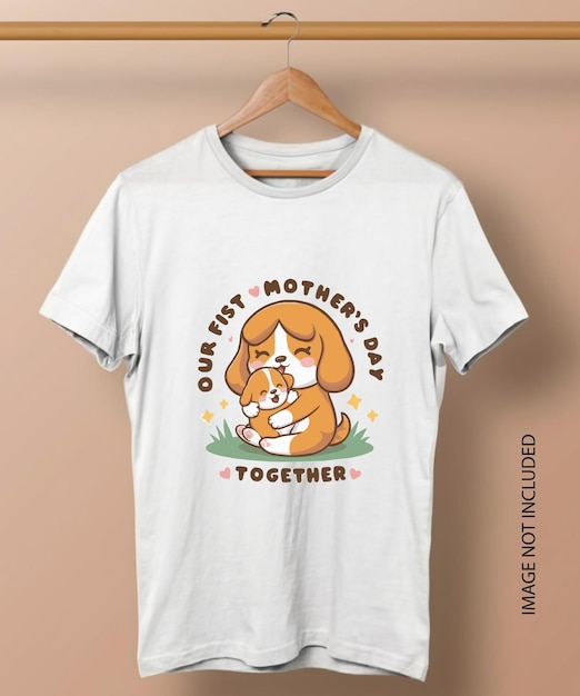 Vecteur notre première journée de la mère ensemble modèle de t-shirt de la journée de la femme prêt à l'impression