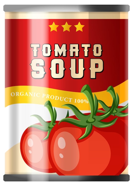 Nourriture En Boîte De Soupe De Tomate