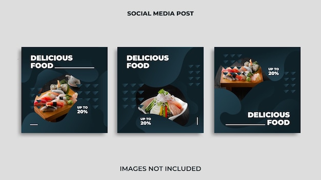 Nourriture de conception de publication Instagram