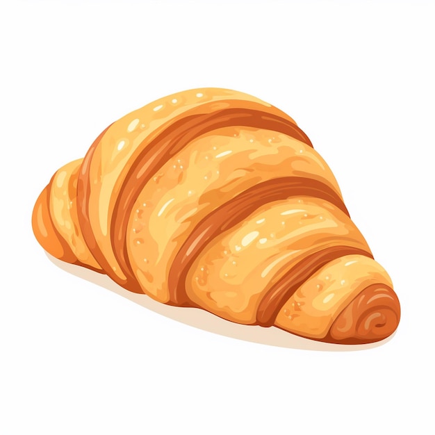 nourriture croissant sucré dessert pâtisserie boulangerie icône petit déjeuner vecteur isolé illustration française