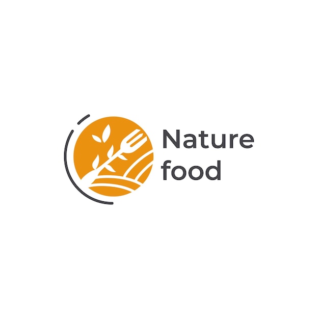 Nourriture De Logo Nature Avec Des Concepts Modernes