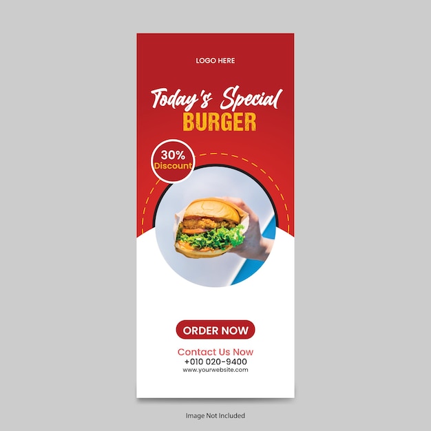 Vecteur nourriture roll up banner design