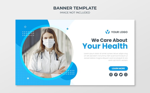 Nous nous soucions de votre modèle de bannière de santé