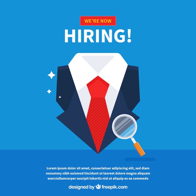 Nous recrutons l&#39;arrière-plan dans le style plat