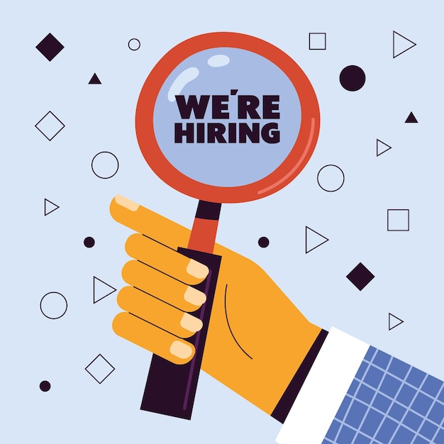 Nous recrutons en loupe