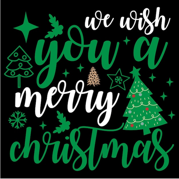 Nous Vous Souhaitons Un Joyeux Noël Vecteur Premium