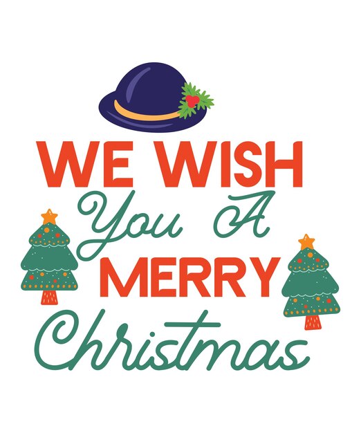 Nous Vous Souhaitons Un Joyeux Noël Vecteur Premium