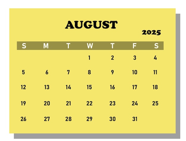 Nouveau calendrier 2025 calendrier mensuel 2025
