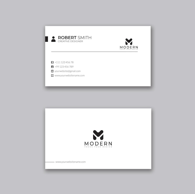 Nouveau design de carte de visite créative minimale et colorée