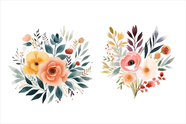 Nouveau design créatif floral aquarelle