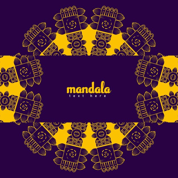 Nouveau Design De Mandala De Couleur Dorée