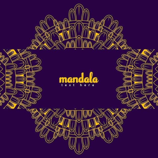 Nouveau Design De Mandala De Couleur Dorée