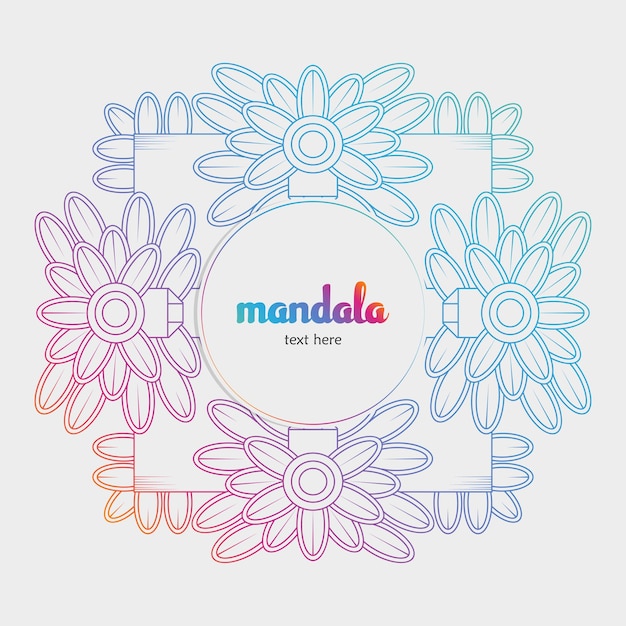 Vecteur nouveau fond de mandala