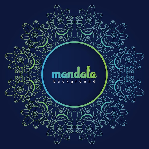 Vecteur nouveau fond de mandala