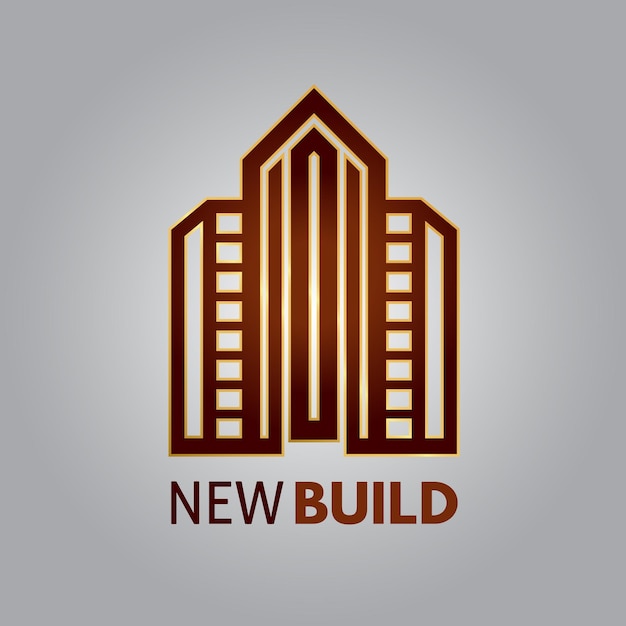 Vecteur nouveau logo de construction