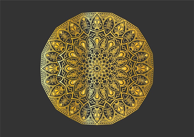 Nouveau Mandala Symbole De Luxe Motif Couleur De Conception Islamique Vecteur Premium