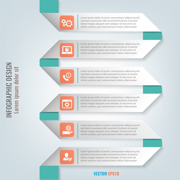 Nouveau Modèle D'infographie Pour La Mise En Page De Flux De Travail.